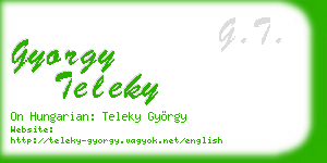 gyorgy teleky business card
