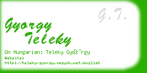 gyorgy teleky business card